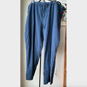 Liz Claiborne	NWT Blue Cotton-Linen Wide Leg - Size 2X